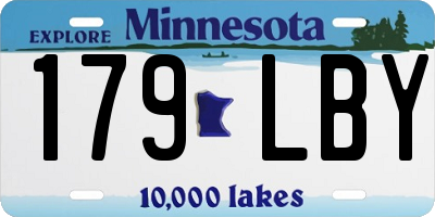 MN license plate 179LBY