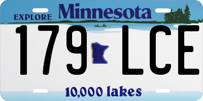 MN license plate 179LCE