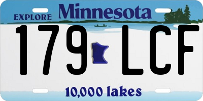 MN license plate 179LCF