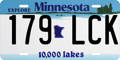 MN license plate 179LCK