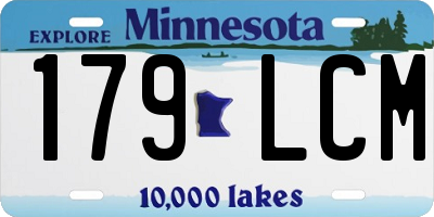 MN license plate 179LCM