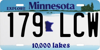 MN license plate 179LCW