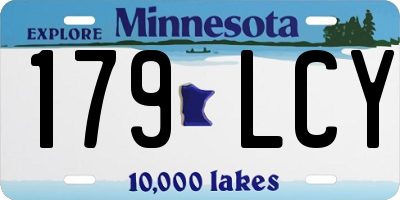 MN license plate 179LCY