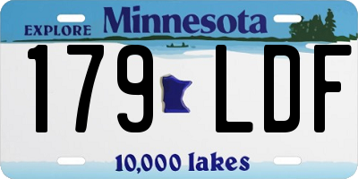 MN license plate 179LDF