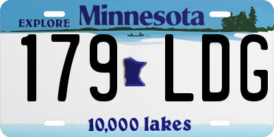 MN license plate 179LDG