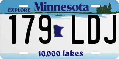 MN license plate 179LDJ