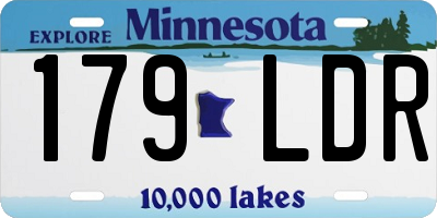 MN license plate 179LDR