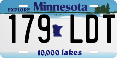 MN license plate 179LDT
