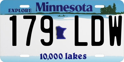 MN license plate 179LDW