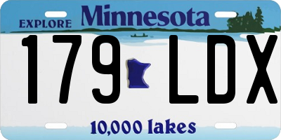 MN license plate 179LDX
