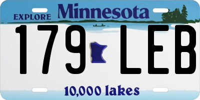 MN license plate 179LEB