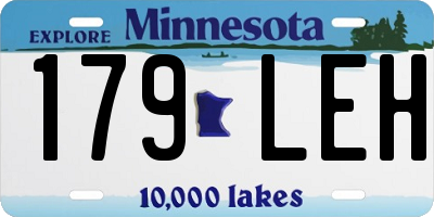 MN license plate 179LEH