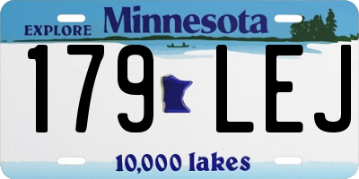 MN license plate 179LEJ