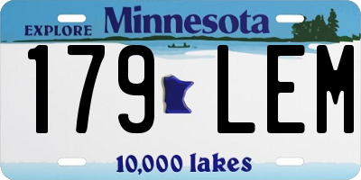 MN license plate 179LEM