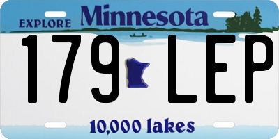 MN license plate 179LEP
