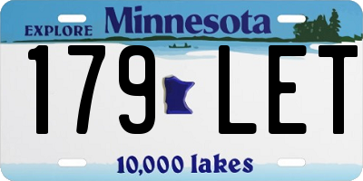 MN license plate 179LET
