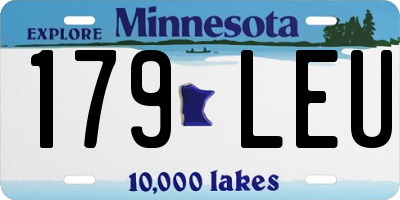 MN license plate 179LEU