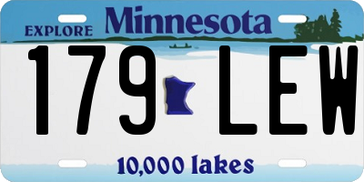 MN license plate 179LEW