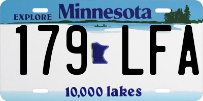 MN license plate 179LFA