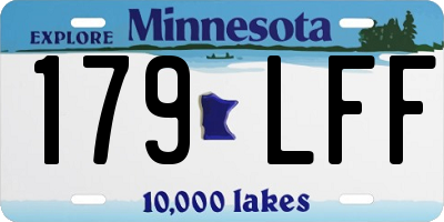 MN license plate 179LFF