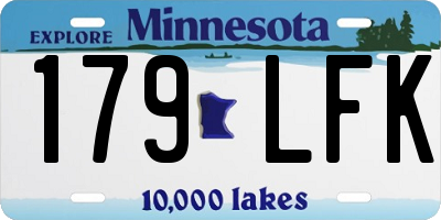 MN license plate 179LFK