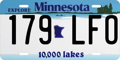 MN license plate 179LFO