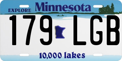 MN license plate 179LGB