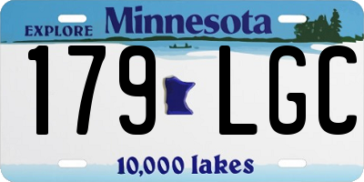 MN license plate 179LGC