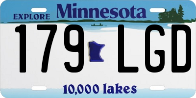 MN license plate 179LGD