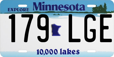 MN license plate 179LGE