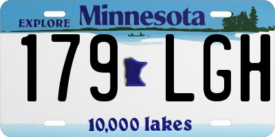 MN license plate 179LGH