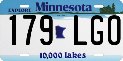 MN license plate 179LGO