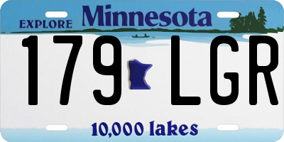 MN license plate 179LGR