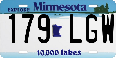 MN license plate 179LGW