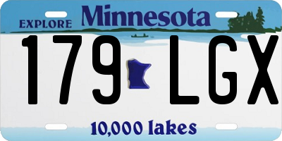 MN license plate 179LGX