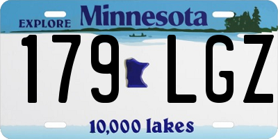 MN license plate 179LGZ