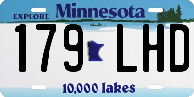 MN license plate 179LHD