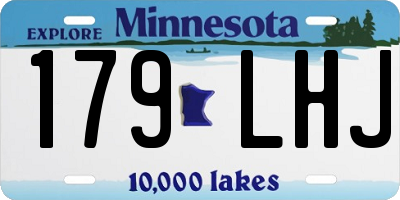 MN license plate 179LHJ