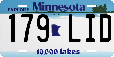 MN license plate 179LID