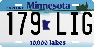 MN license plate 179LIG