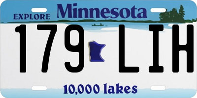MN license plate 179LIH
