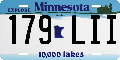 MN license plate 179LII