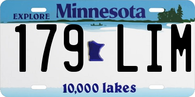 MN license plate 179LIM