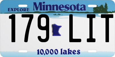 MN license plate 179LIT