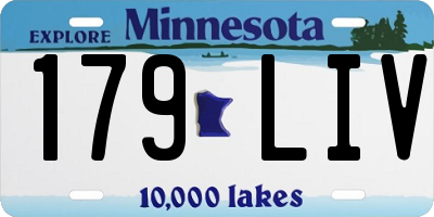 MN license plate 179LIV