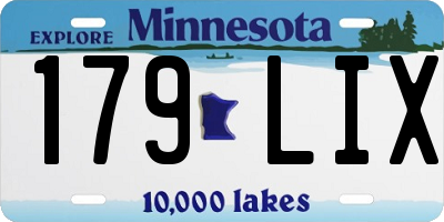MN license plate 179LIX