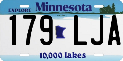 MN license plate 179LJA