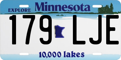 MN license plate 179LJE