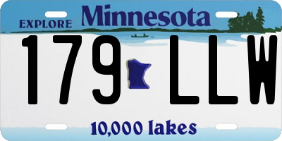 MN license plate 179LLW
