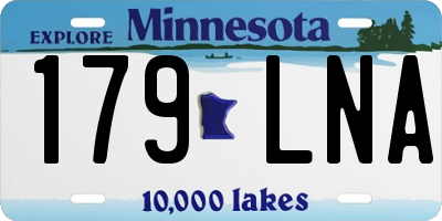 MN license plate 179LNA